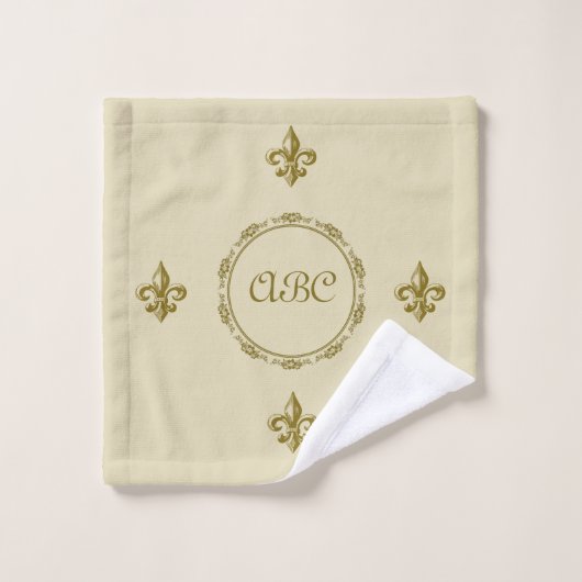 Custom Monogram Lilie Bath Handtuch Set (Waschlappen)