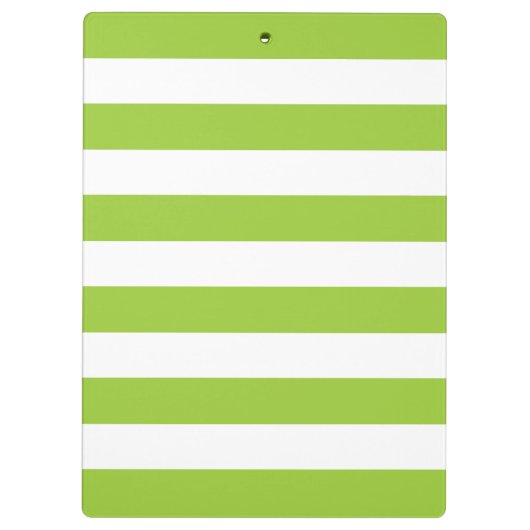 Custom Monogram Lime Green und Navy Bold Strips Klemmbrett (Rückseite)