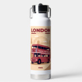 Custom Monogram LONDON Trinkflasche (Vorderseite)