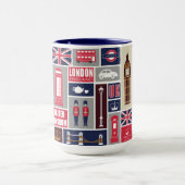 Custom Monogram London UK Icons Tasse (Zentrum)