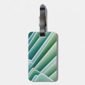 Custom Monogram Luggage Tag - Blue Green Abstrakt Gepäckanhänger (Rückseite vertikal)
