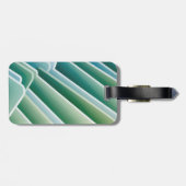 Custom Monogram Luggage Tag - Blue Green Abstrakt Gepäckanhänger (Rückseite horizontal)