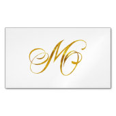 Custom Monogram M Imitat Gold Foil Monogramme Init Magnetische Visitenkarte (Vorderseite)