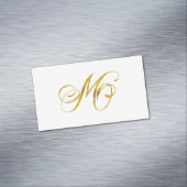 Custom Monogram M Imitat Gold Foil Monogramme Init Magnetische Visitenkarte (Beispiel)