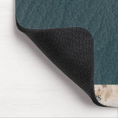 Custom Monogram Masculine Modern Aquamarin Blue Le Mousepad (Ecke)