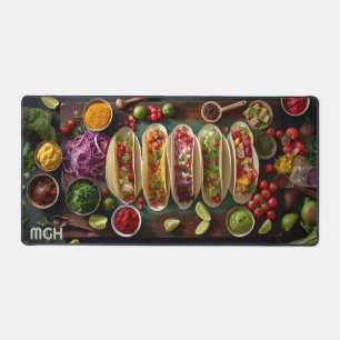 Custom Monogram Mexican Food Schreibtischunterlage