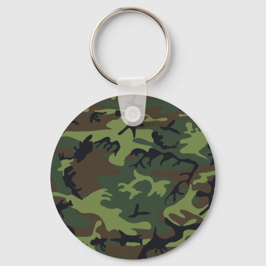 Custom Monogram Military Green Camouflage Schlüsselanhänger (Rückseite)