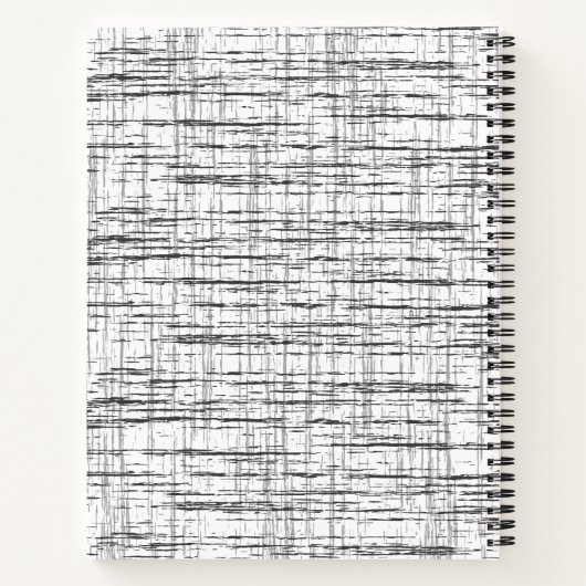 Custom Monogram Minimalistisch Grau Grunge Noteboo Notizblock (Rückseite)