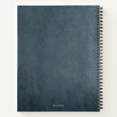 Custom Monogram Minimalistisch Grunge Notebook Notizblock (Rückseite)
