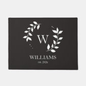 Custom Monogram Modern Elegant New House Fußmatte (Vorderseite)