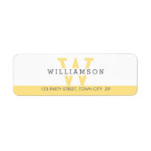 CUSTOM MONOGRAM modern, schlicht, anfänglich gelb  (Vorne)