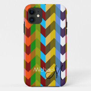 Custom Monogram Modern Zickzack Zigzag 10 Case-Mate iPhone Hülle