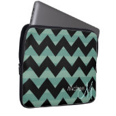 Custom Monogram Modern Zickzack Zigzag 10 Laptopschutzhülle (Vorne Rechts)