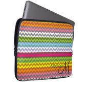 Custom Monogram Modern Zickzack Zigzag 7 Laptopschutzhülle (Vorne Rechts)