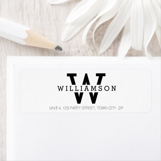 CUSTOM MONOGRAM Moderner einfacher Anfangsname sch (Insitu)