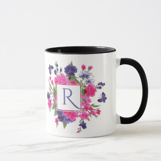 Custom Monogram Mother's Day Gift Tasse (Rechts)