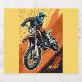 Custom Monogram Motocross Bierflaschenetikett (Einzelnes Label)