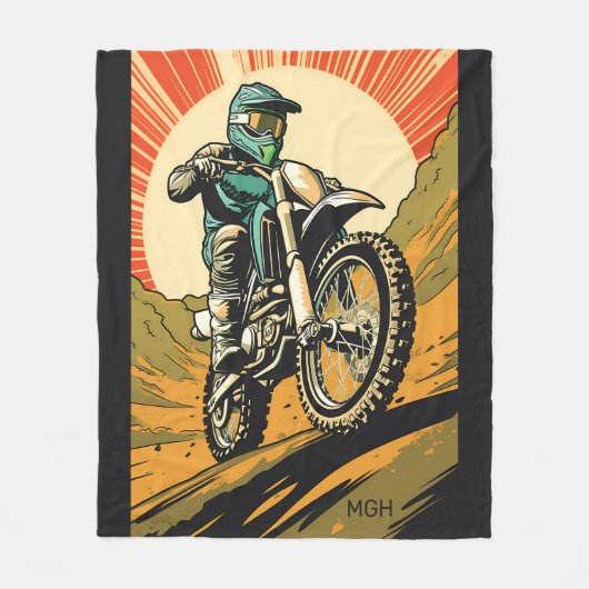 Custom Monogram Motocross Fleecedecke (Vorderseite)