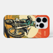 Custom Monogram Motocross iPhone Hülle (Rückseite (Horizontal))