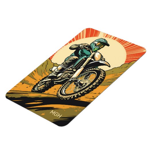 Custom Monogram Motocross Magnet (Linke Seite)