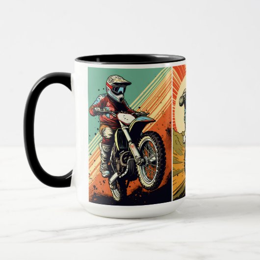 Custom Monogram Motocross Tasse (Links)
