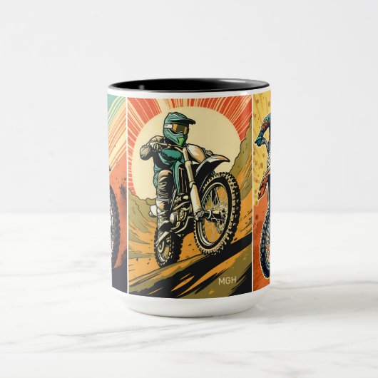 Custom Monogram Motocross Tasse (Zentrum)