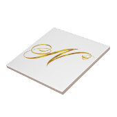 Custom Monogram N Imitats Gold Foil Monogramme Ini Fliese (Seite)