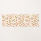 Custom Monogram Name Boho Rainbow Yoga Mat Yogamatte (Rückseite (Horizontal))