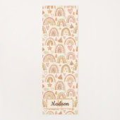 Custom Monogram Name Boho Rainbow Yoga Mat Yogamatte (Vorderseite)