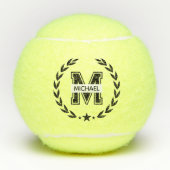 Custom Monogram Name Bold Initial Tennis Ball (Vorderseite)