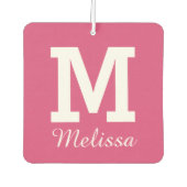 CUSTOM MONOGRAM, NAME & FARBFARBE AUTOLUFTERFRISCHER (Vorderseite)