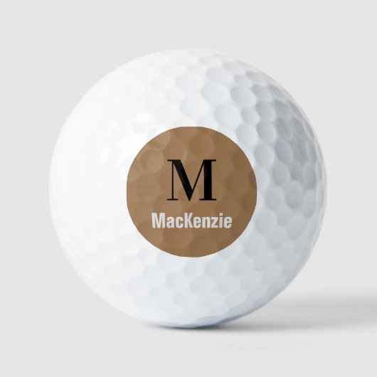 Custom Monogram + Name Golf Ball (Vorderseite)