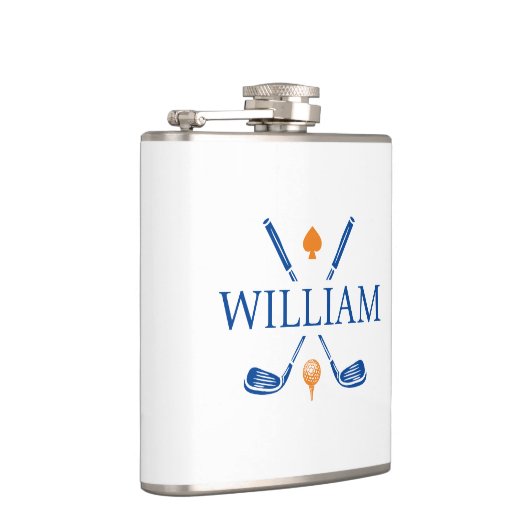 Custom Monogram Name Golf Clubs Ace Classic Flachmann (Rechts)