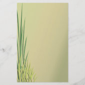 Custom Monogram Name Grass Border Stationierung Briefpapier (Rückseite)