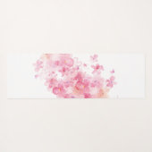 Custom Monogram|Name mit Modern Pink Blume Yogamatte (Rückseite (Horizontal))