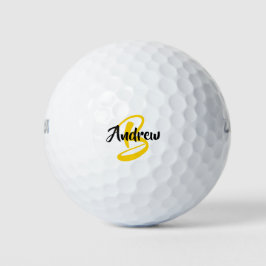 Custom Monogram Name White Golf Balls Golfball