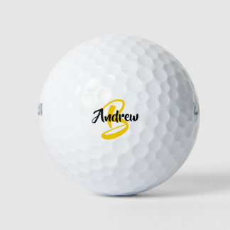 Custom Monogram Name White Golf Balls Golfball
