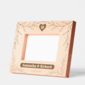Custom Monogram Names Wedding Foto Personalisiert Geätzte Rahmen (Links)