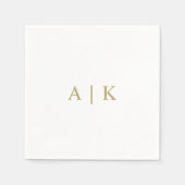 Custom Monogram Napkins Imitate Gold Serviette (Vorderseite)