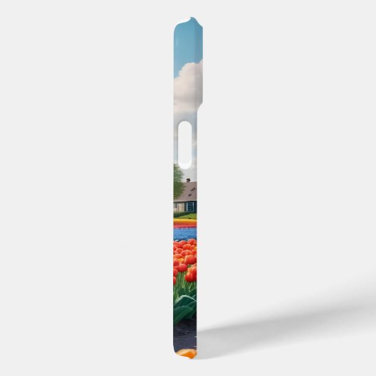 Custom Monogram Netherlands Windmill & Tulips Case-Mate iPhone Hülle (Rückseite / Rechts)