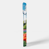Custom Monogram Netherlands Windmill & Tulips Case-Mate iPhone Hülle (Rückseite / Links)