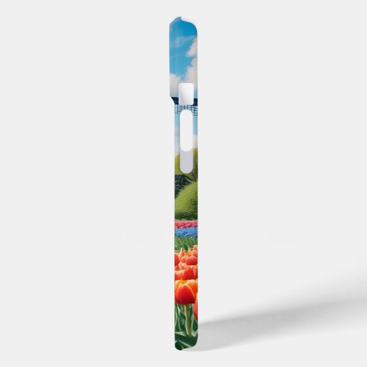 Custom Monogram Netherlands Windmill & Tulips Case-Mate iPhone Hülle (Rückseite / Links)