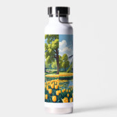 Custom Monogram Netherlands Windmills Trinkflasche (Links)