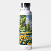 Custom Monogram Netherlands Windmills Trinkflasche (Rechts)