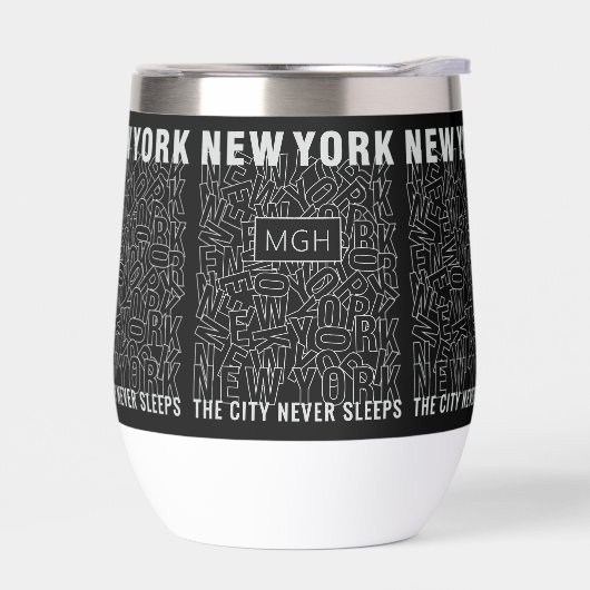 Custom Monogram New York Typografie (Links)