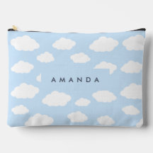 Custom Monogram Niedlich Girly Blue Cloud Geschenk