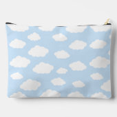 Custom Monogram Niedlich Girly Blue Cloud Geschenk Zubehörtasche (Rückseite)