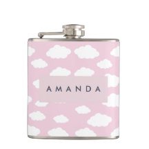 Custom Monogram Niedlich Girly Pink Cloud Geschenk