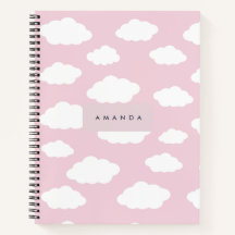 Custom Monogram Niedlich Girly Pink Cloud Geschenk