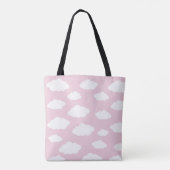 Custom Monogram Niedlich Girly Pink Cloud Geschenk Tasche (Rückseite)